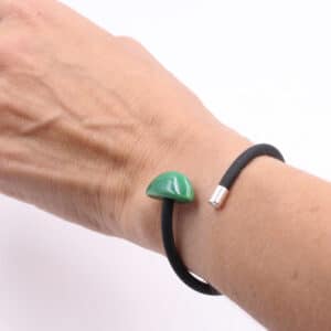 Bracelet inca pvc en Céramique pour femme couleur vert feuille