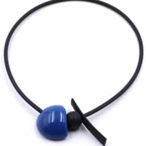 Collier shogun en céramique pour femme couleur azur