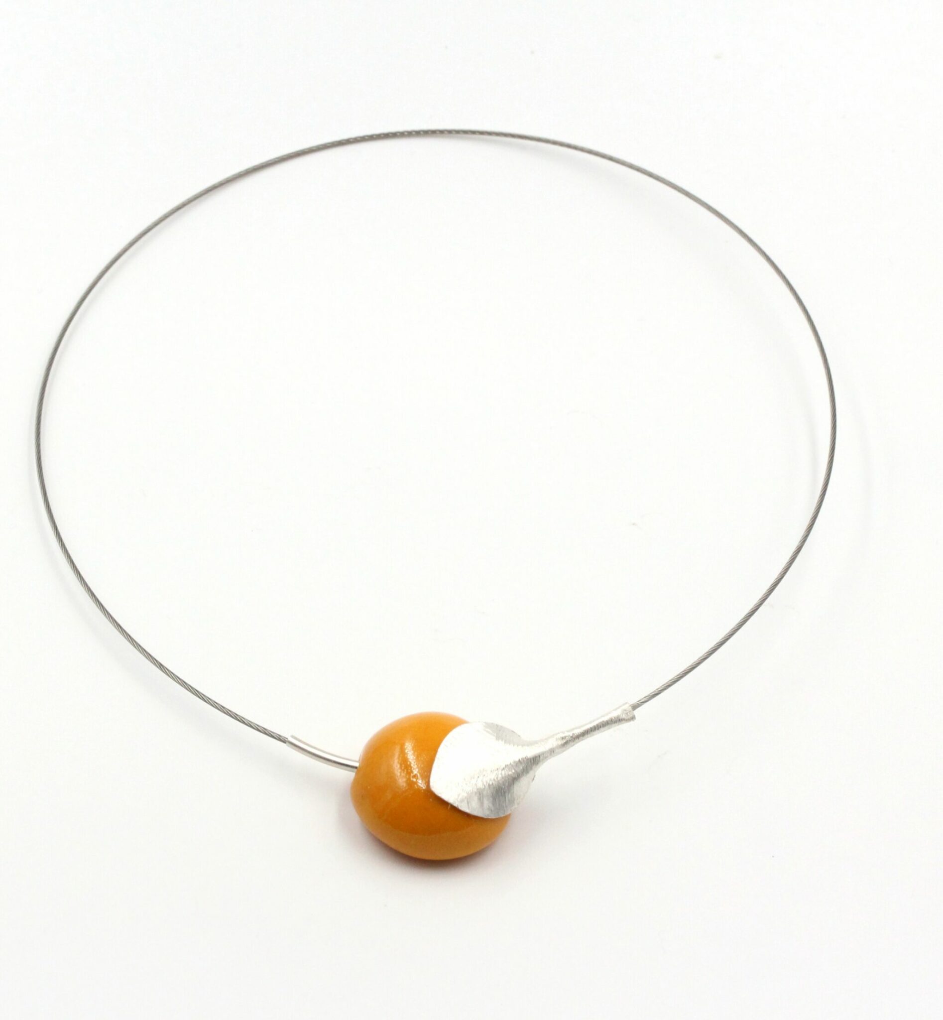 COLLIER FLEUR en céramique soleil