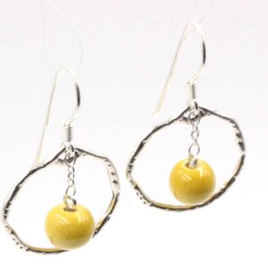BOUCLES D'OREILLES GYPSIES pour femme en céramique couleur soleil