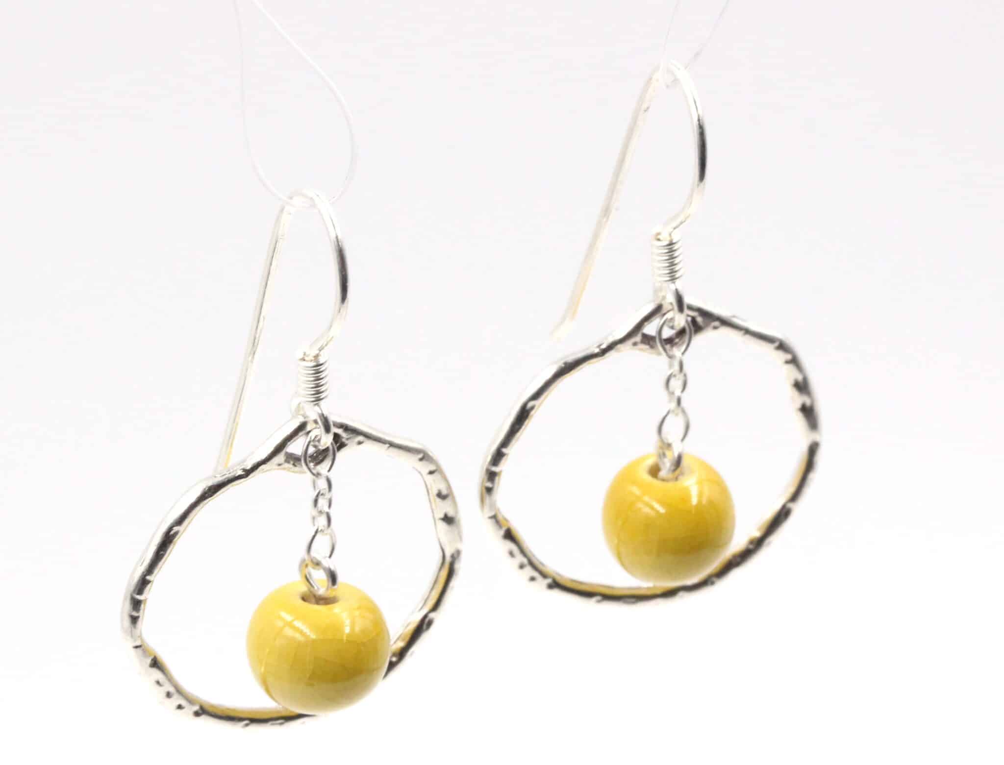 BOUCLES D'OREILLES GYPSIES pour femme en céramique couleur soleil