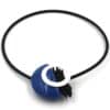 Collier Saturne en céramique pour femme couleur azur